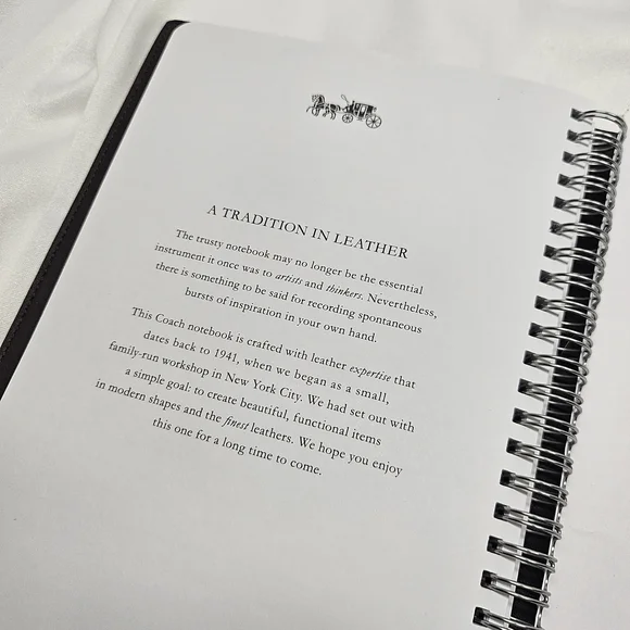 Coach Signature Canvas Notebook Cover Planner Binder Brown Khaki Snap Closure - Picture 5 of 10